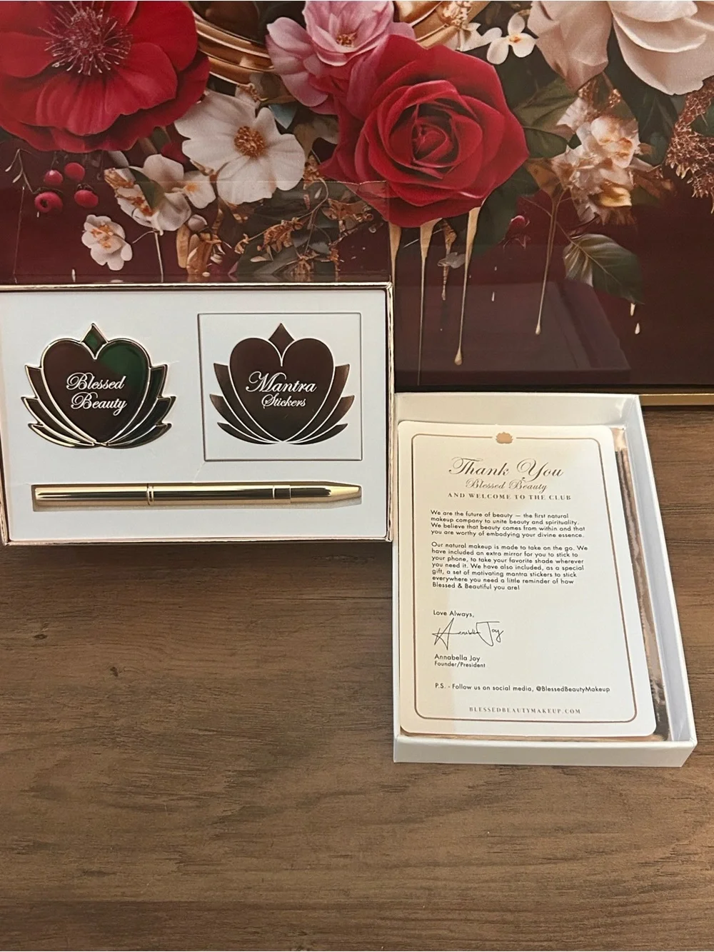 Blessed Beauty Natural Lip Cream Set & Mantra Accessories